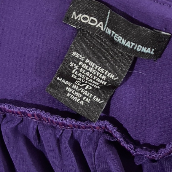 Moda International Purple Pleated Halter Sundress - Picture 7 of 7